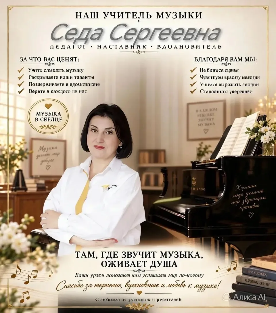 Вот так видят учителей наши ученики и ИИ 😊