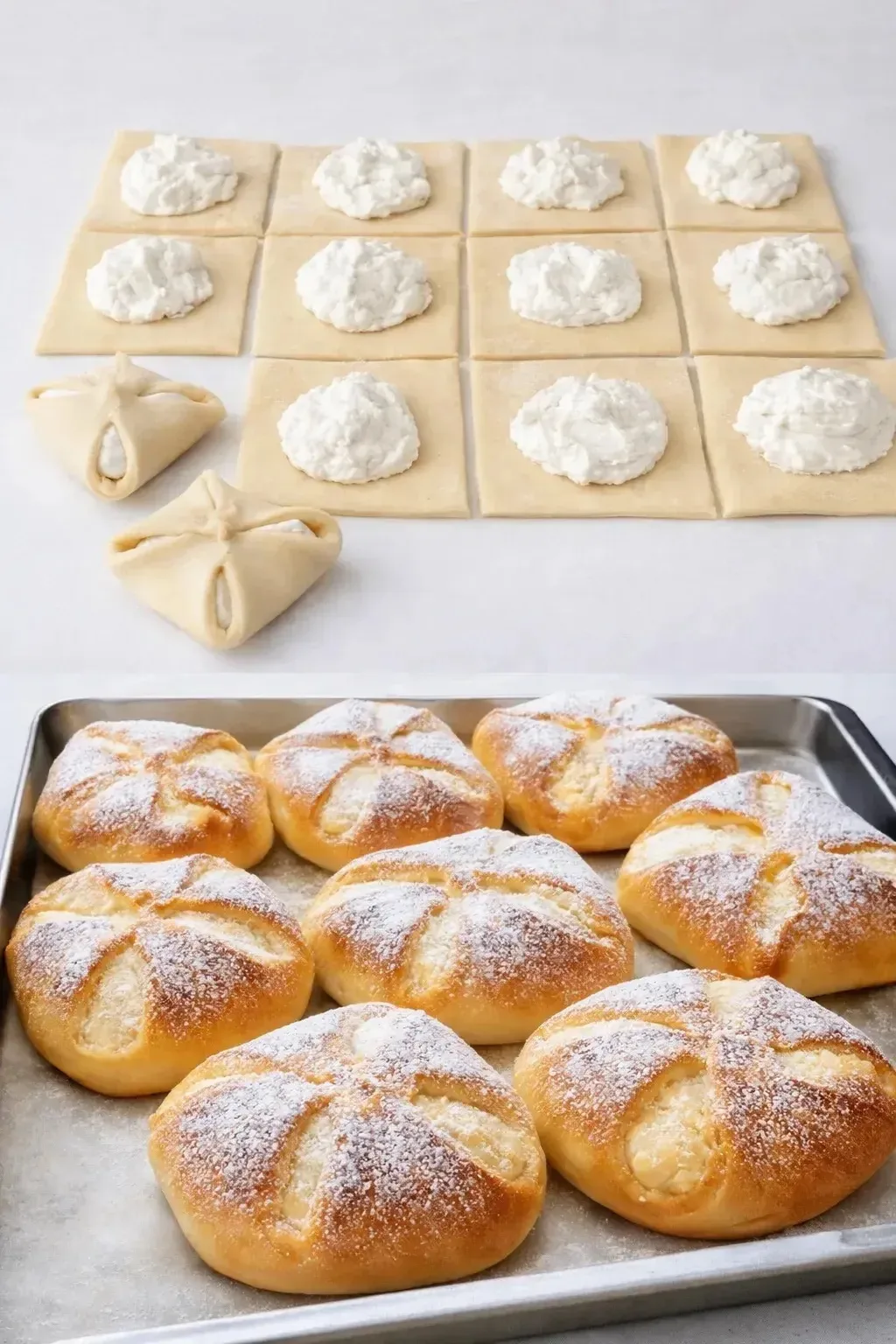 🥯 Ватрушки с творогом — булочки как пух