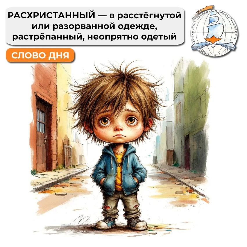 ☝ Елена Петровна сказала! Знали?  Прилагательное расхристанный – разговорное слово, означающее «одет