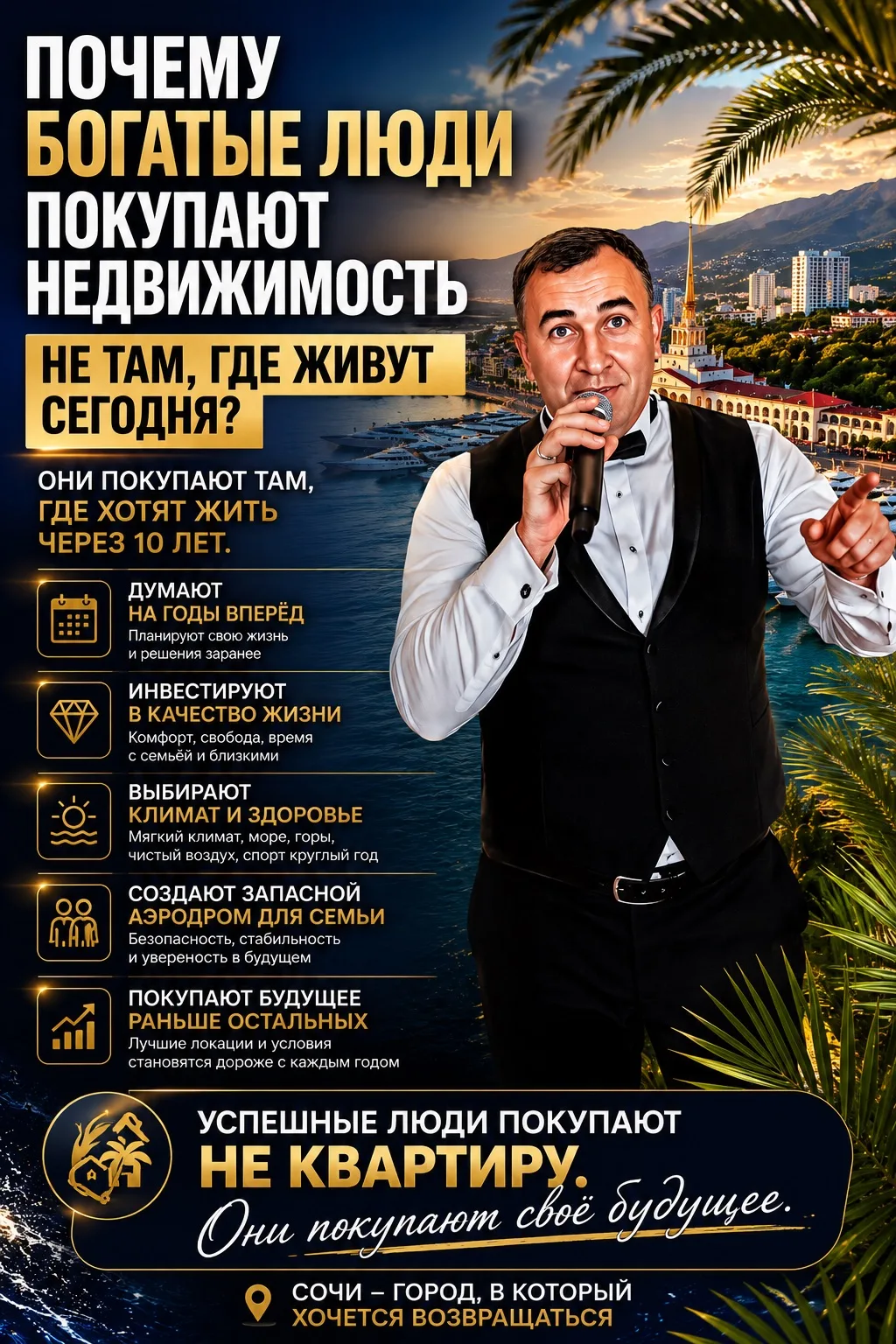 ### Почему богатые люди покупают недвижимость не там, где живут сегодня, а там, где хотят жить через