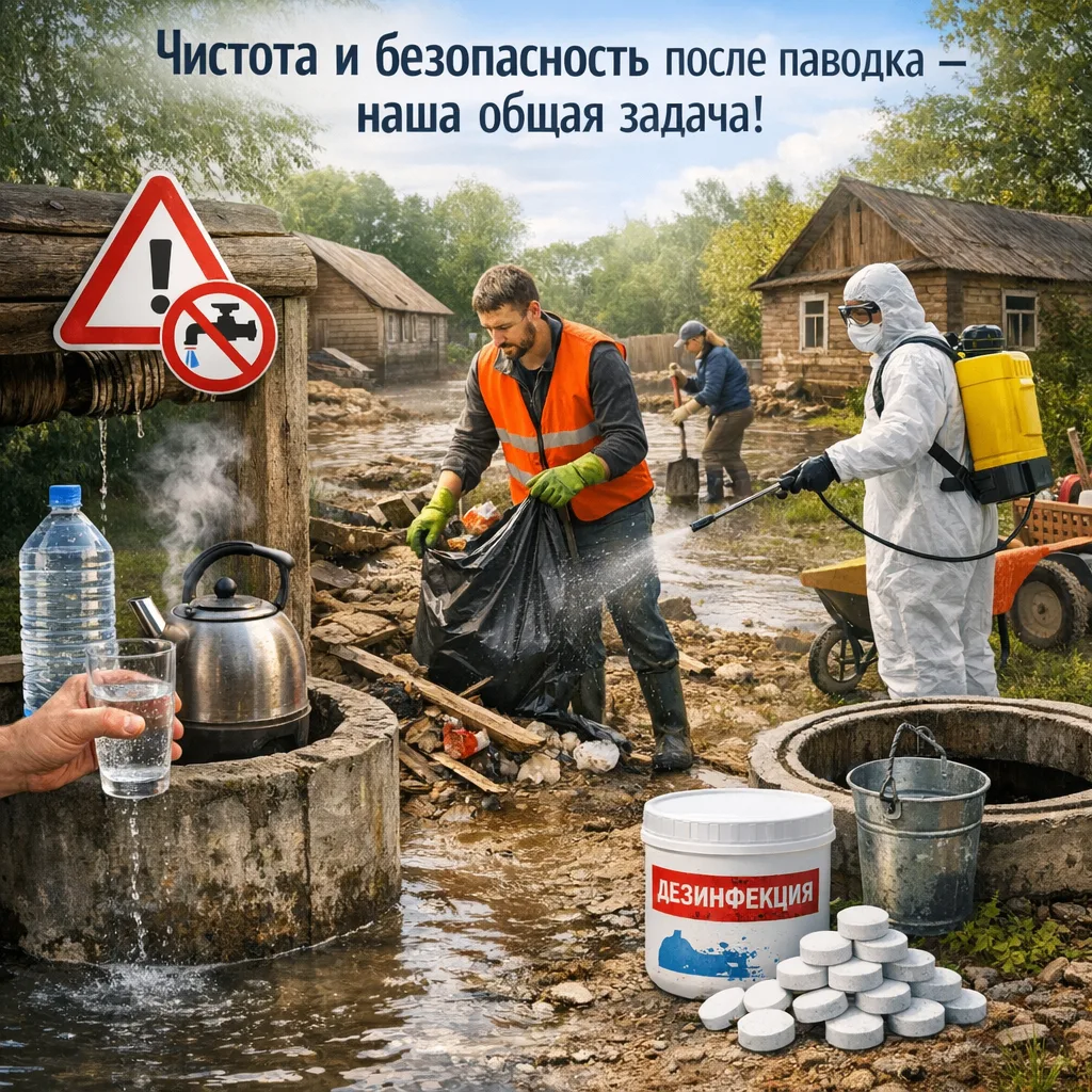 Забота о чистоте и безопасности в послепаводковый период — наша общая задача!
