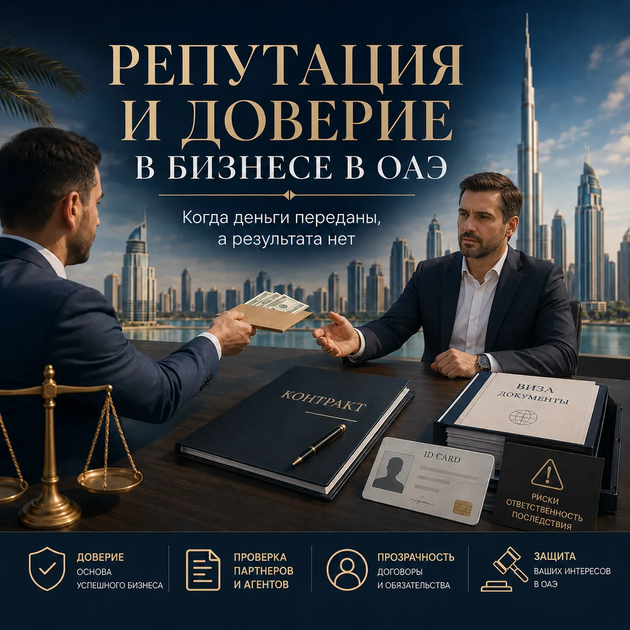 Репутация и доверие в бизнесе в ОАЭ

В ОАЭ доверие в деловых отношениях имеет не только репутационно