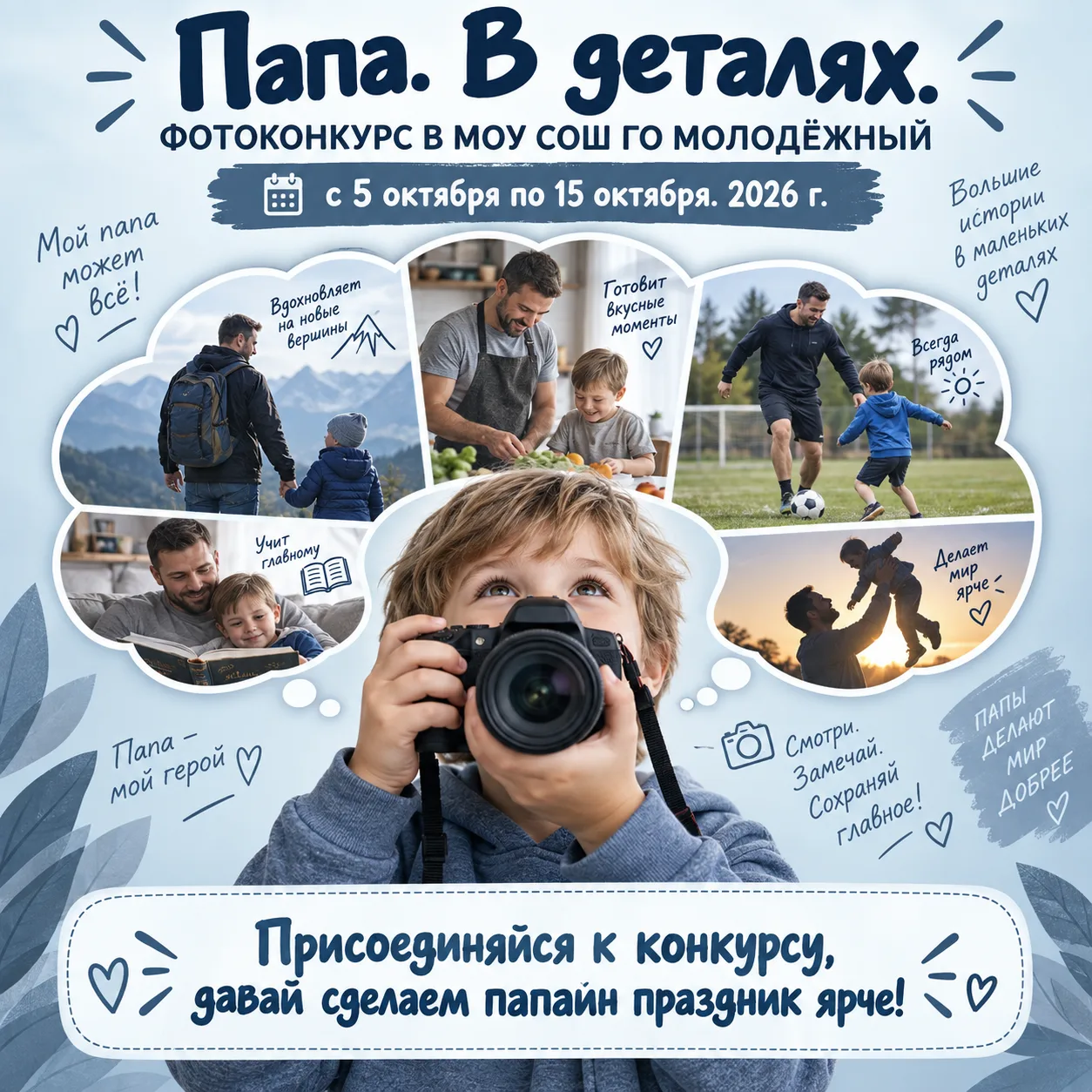 🎉 Фотоконкурс «Папа. В деталях.»