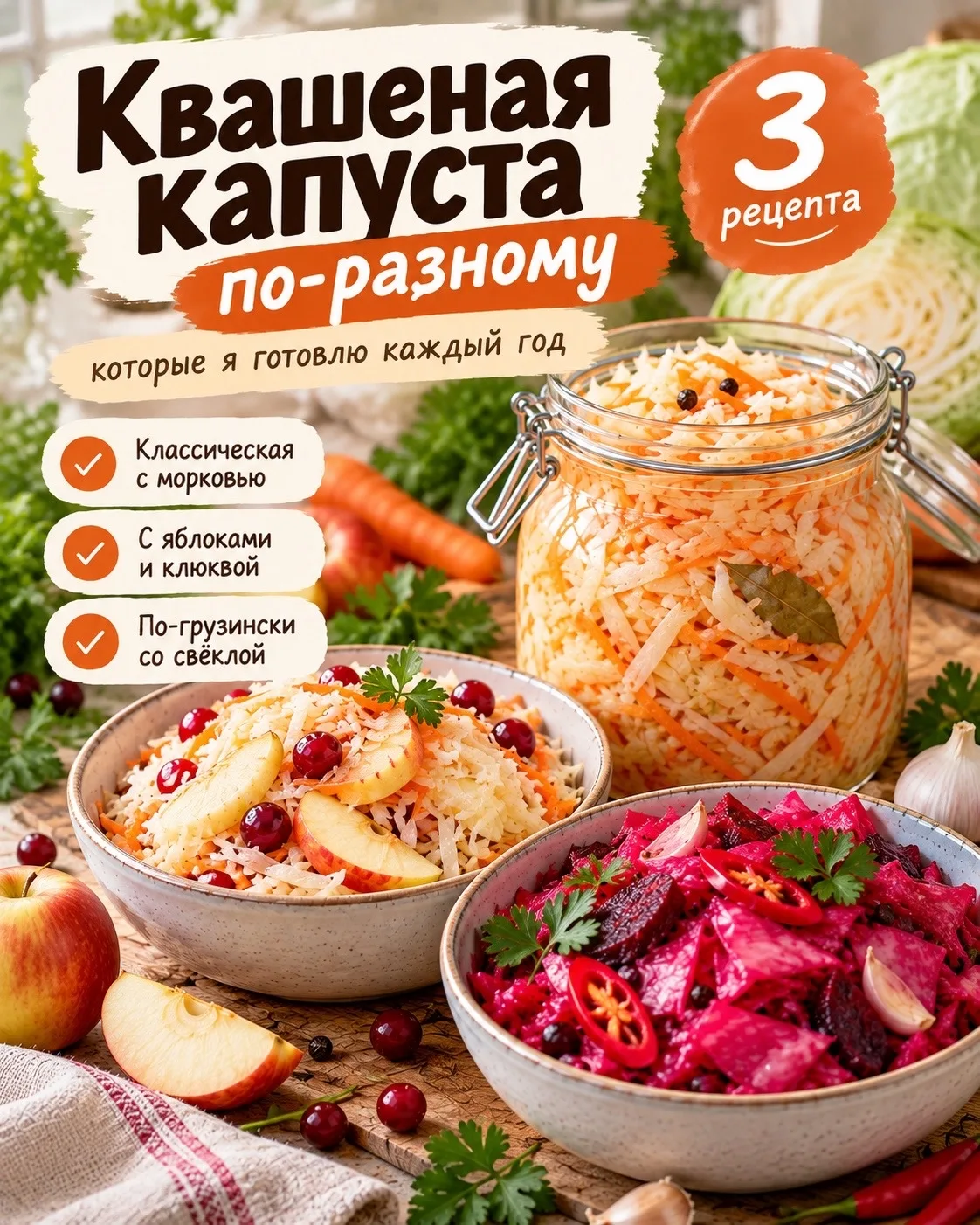 Квашеную капусту я каждый год делаю немного по-разному. Иногда хочется той самой класси...