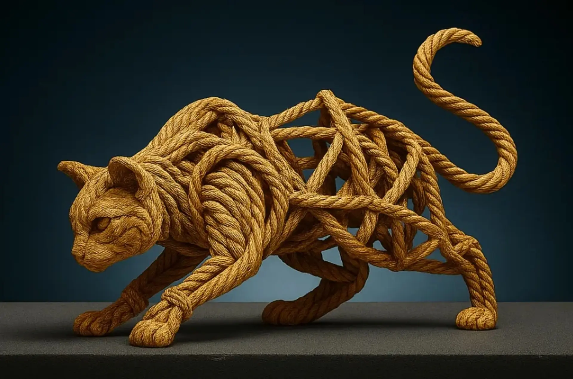 Плетёный кот 3D модель STL