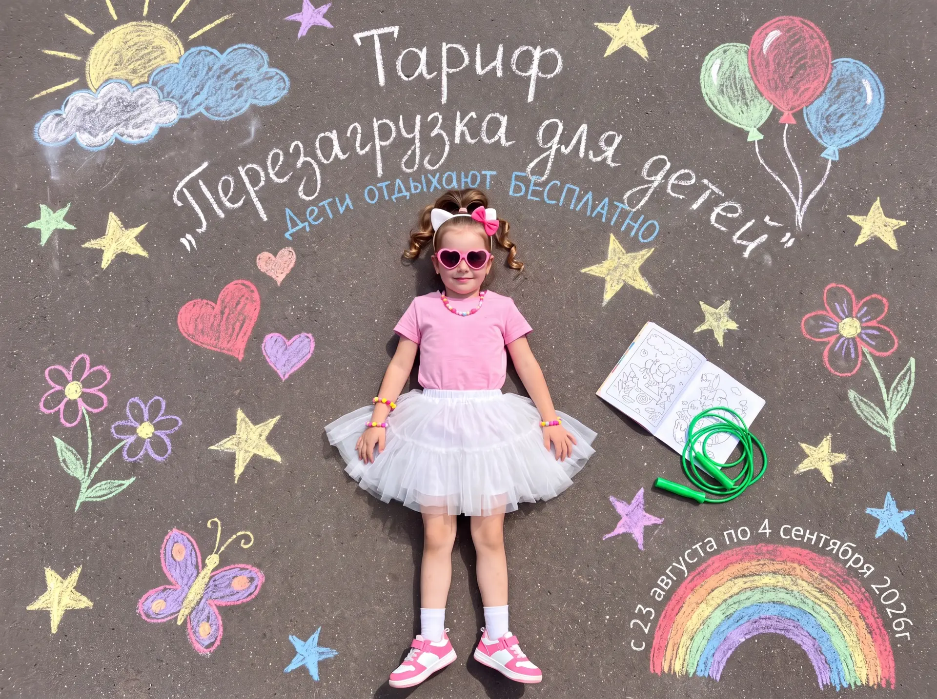 👦🏻👧Тариф «Перезагрузка для детей»

😎Лето в самом разгаре, и, конечно же, пока мало кто задумывае