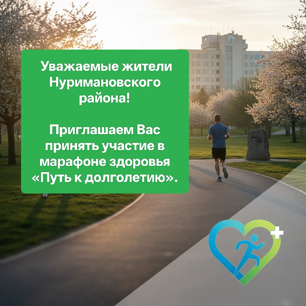📢 Внимание.! Уважаемые жители Нуримановского района! Приглашаем на Марафон здоровья «П...