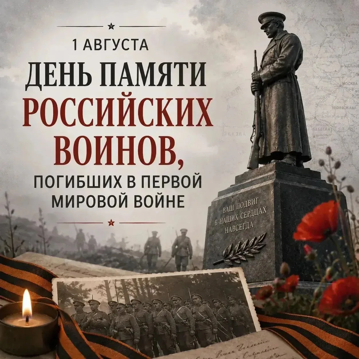 🕯 День памяти российских воинов, погибших в Первой Мировой войне.
