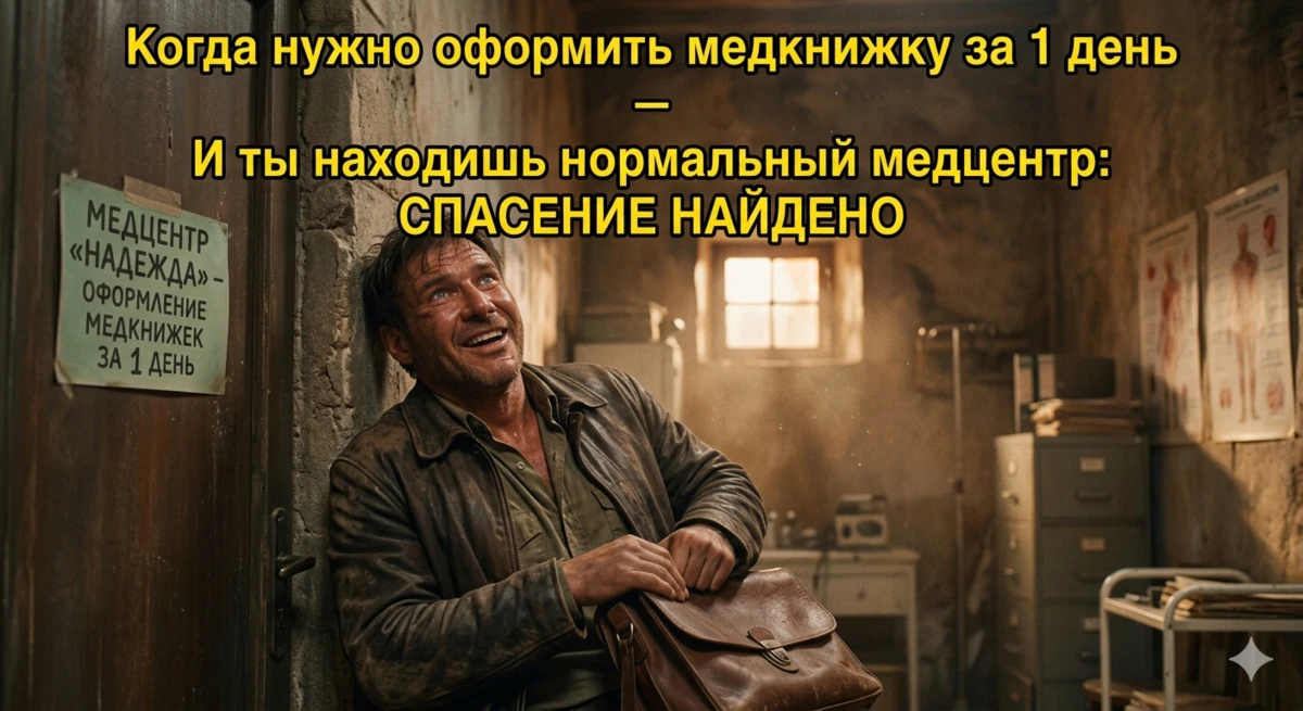Да и потом тебя не берут на работу, т.к. официальная мед книжка делается от 3-5 дней в Скоромед)

