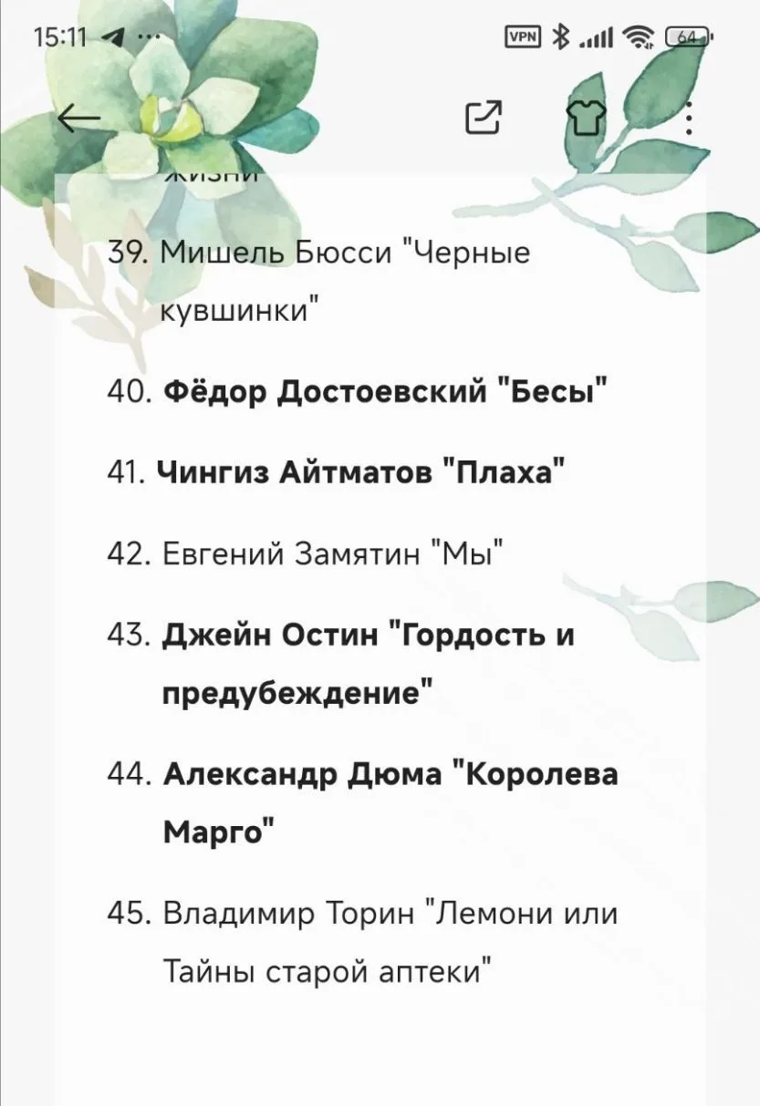Список прочитанного за август.