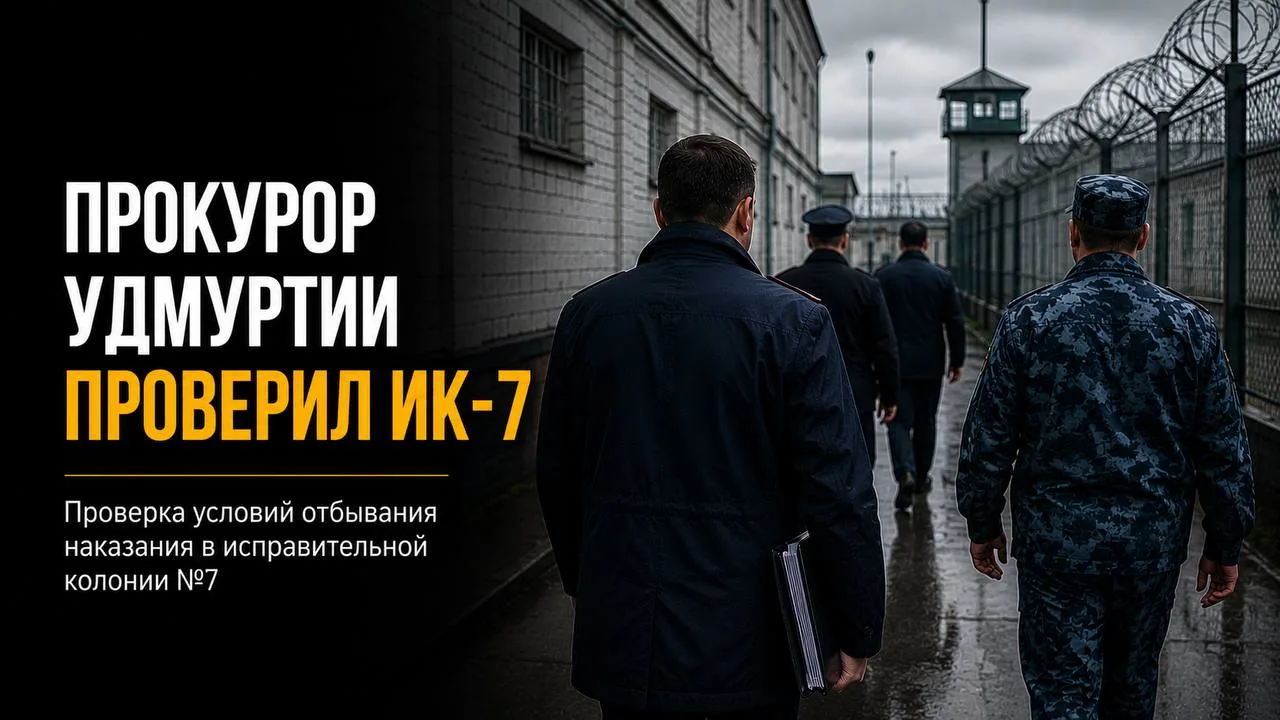 Прокурор Удмуртии проверил условия в ИК-7

Прокурор Удмуртской Республики посетил исправительную кол