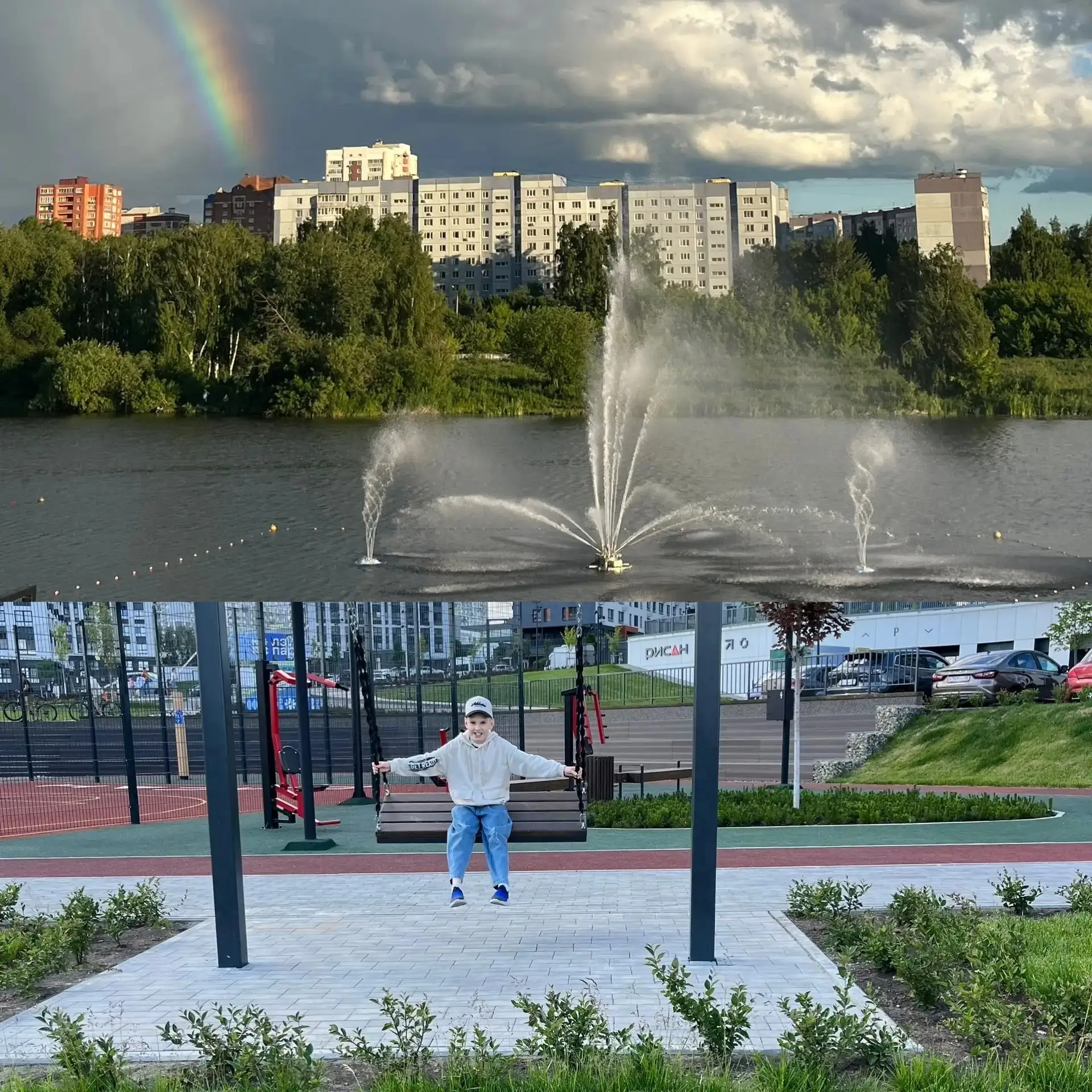 Будущие второклассники с удовольствием отдыхают у воды. Фонтаны, реки, моря- любимые места летнего о
