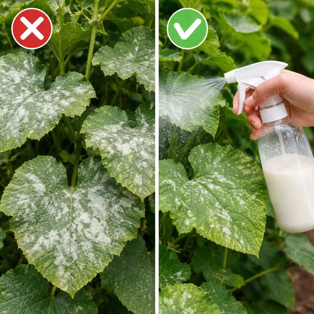 🥒 ПОЧЕМУ ОГУРЦЫ ПОЛЕЗНО ОПРЫСКИВАТЬ МОЛОЧНОЙ СЫВОРОТКОЙ
Многие используют от мучнистой росы только 