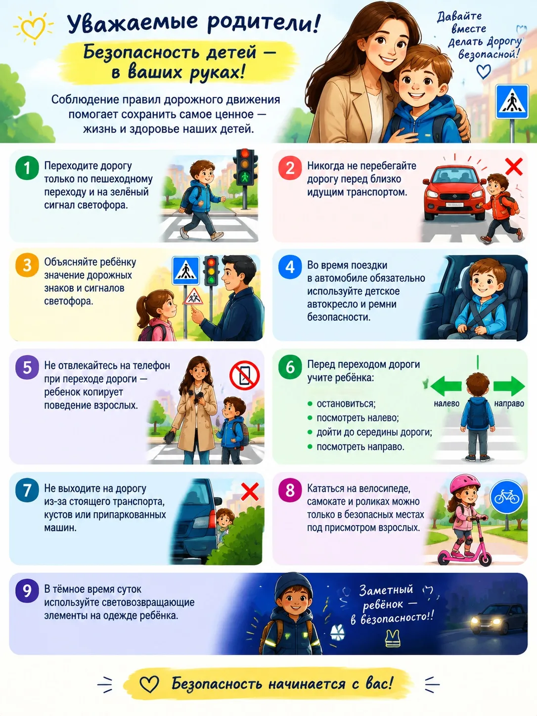 🚸Кратко о правилах дорожного движения🚸