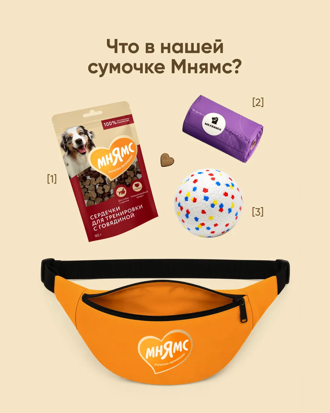 А в сумке идеальный набор для базовой прогулки 🎒
