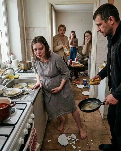 Я вернулся домой выжатый и застал свою жену на 8-м месяце беременности убирающей разгро...