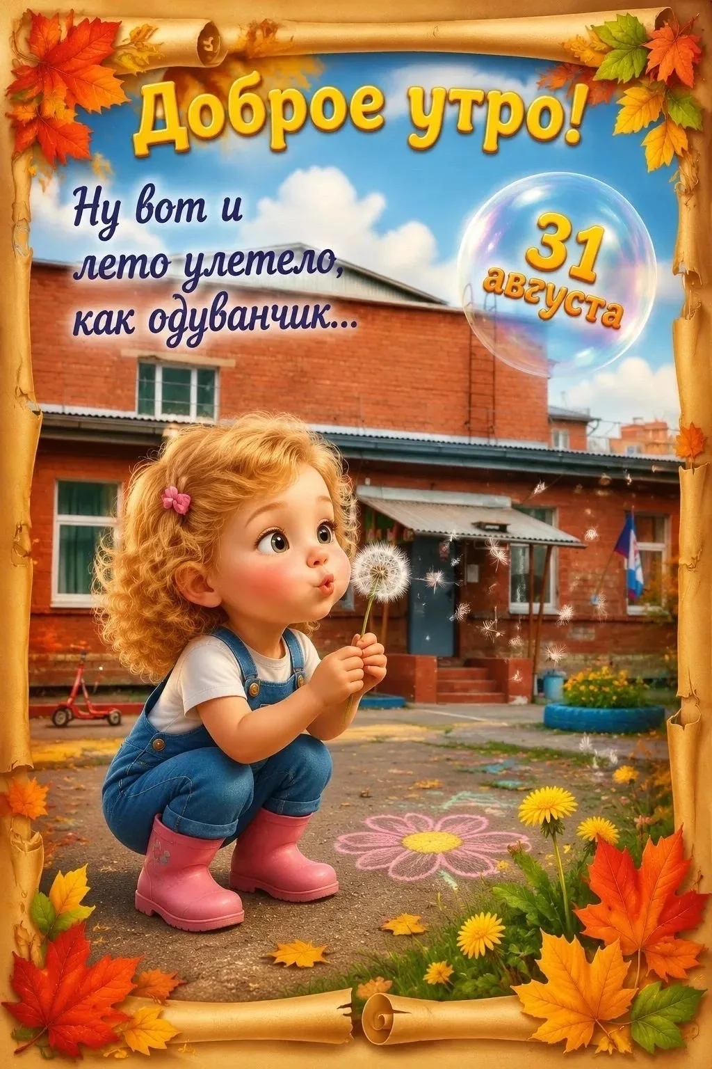 🌞 Лето, прощай! Сегодня твой последний денёк.