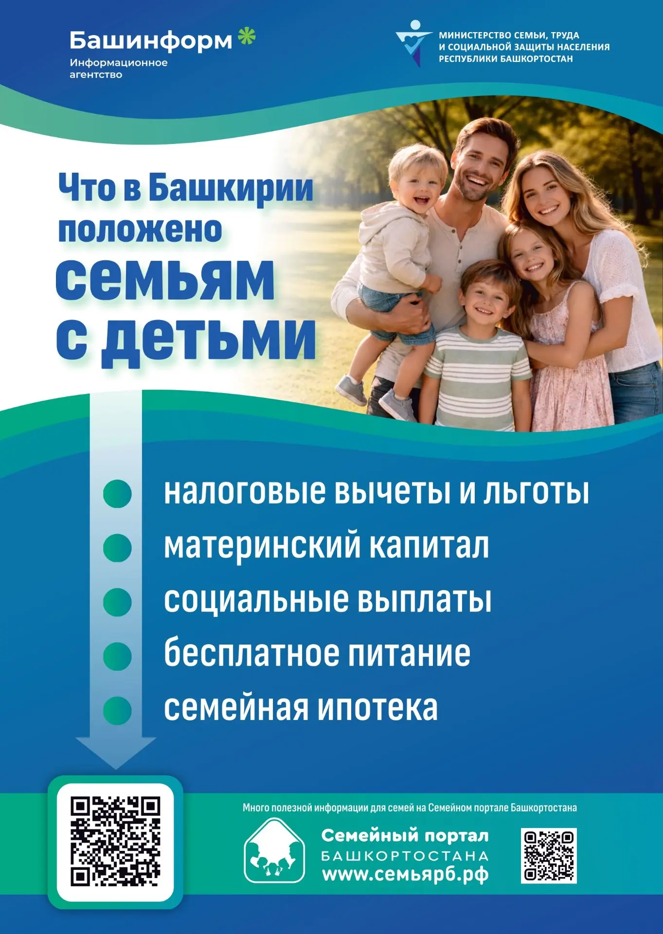 Что положено семьям с детьми в Башкортостане в 2026 году? Министерство семьи, труда и социальной защ