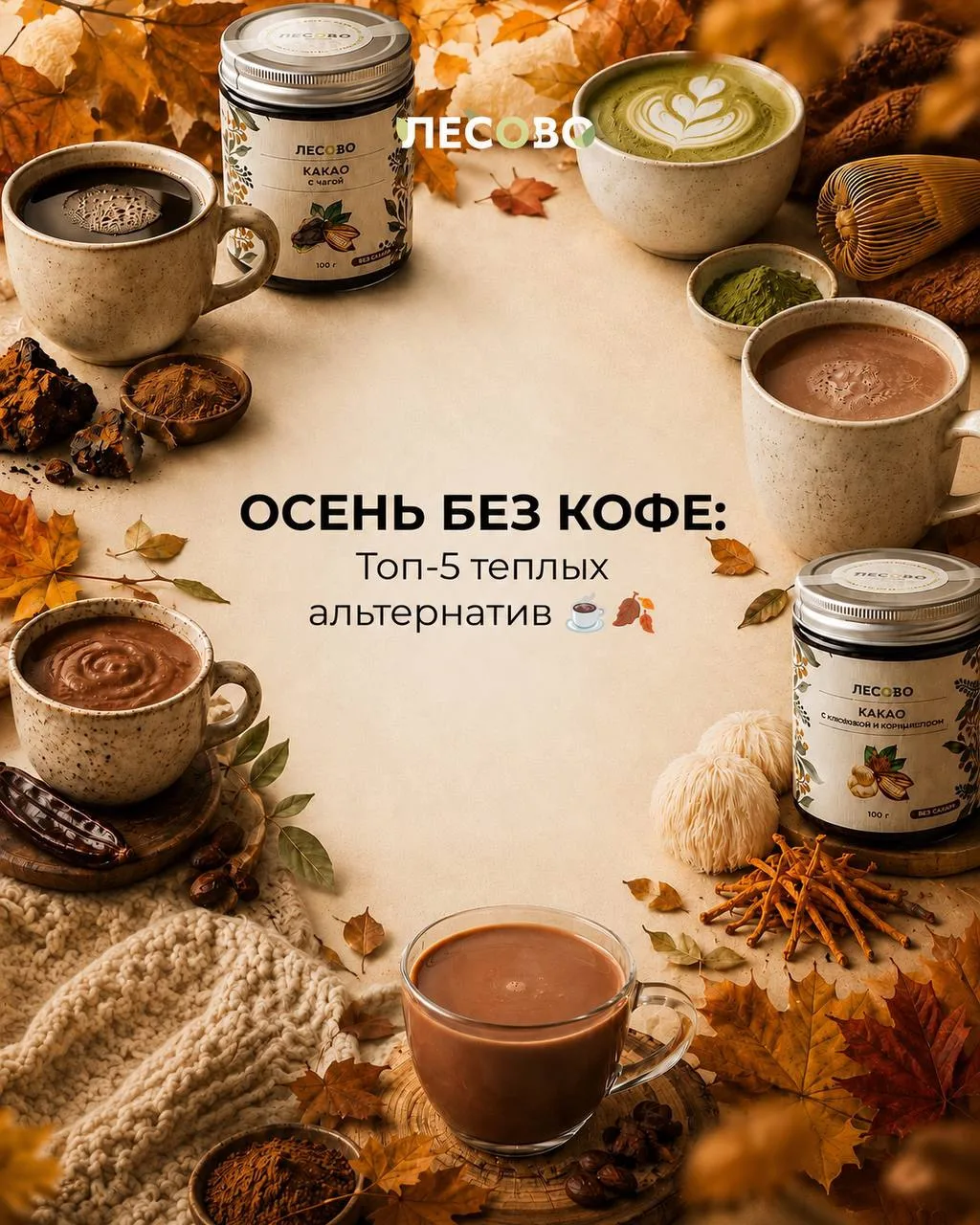 🍂Осень без кофе: 5 тёплых альтернатив, которые берегут нервы!