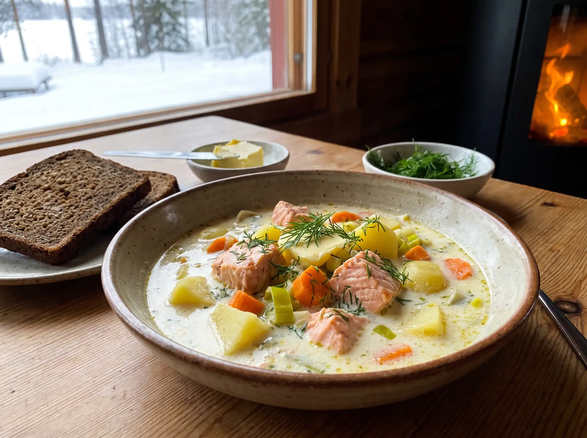 🐟 Лохикейто (финский рыбный суп) 🍽 — нежный сливочный суп с красной рыбой, который покорит вас сво