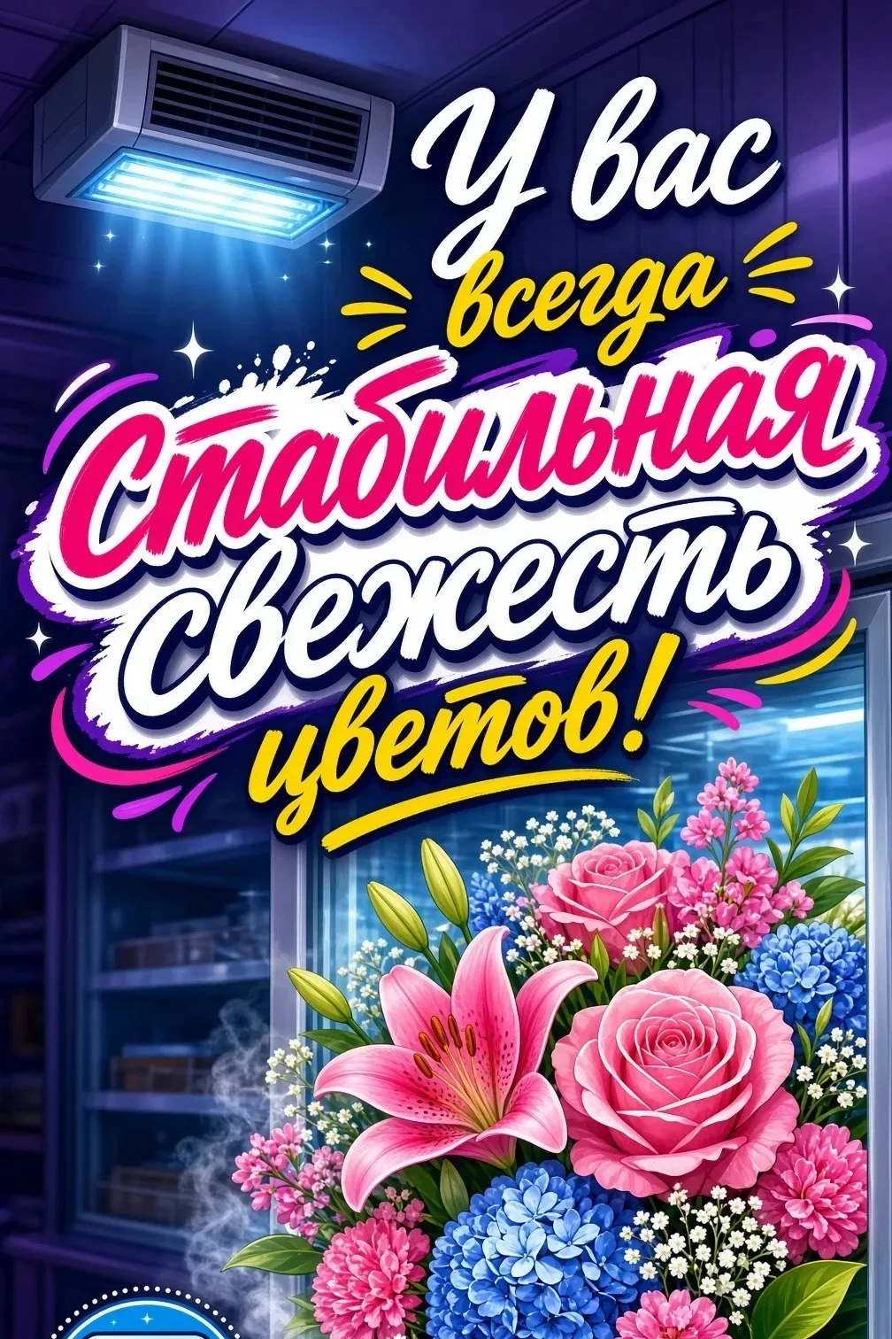 Наши холодильные камеры продлевают свежесть цветов!🌹