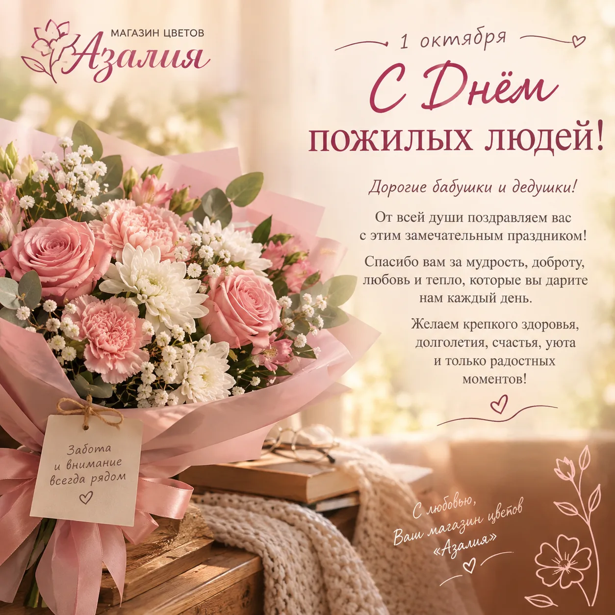 🌷 С Днём пожилых людей! 🌷