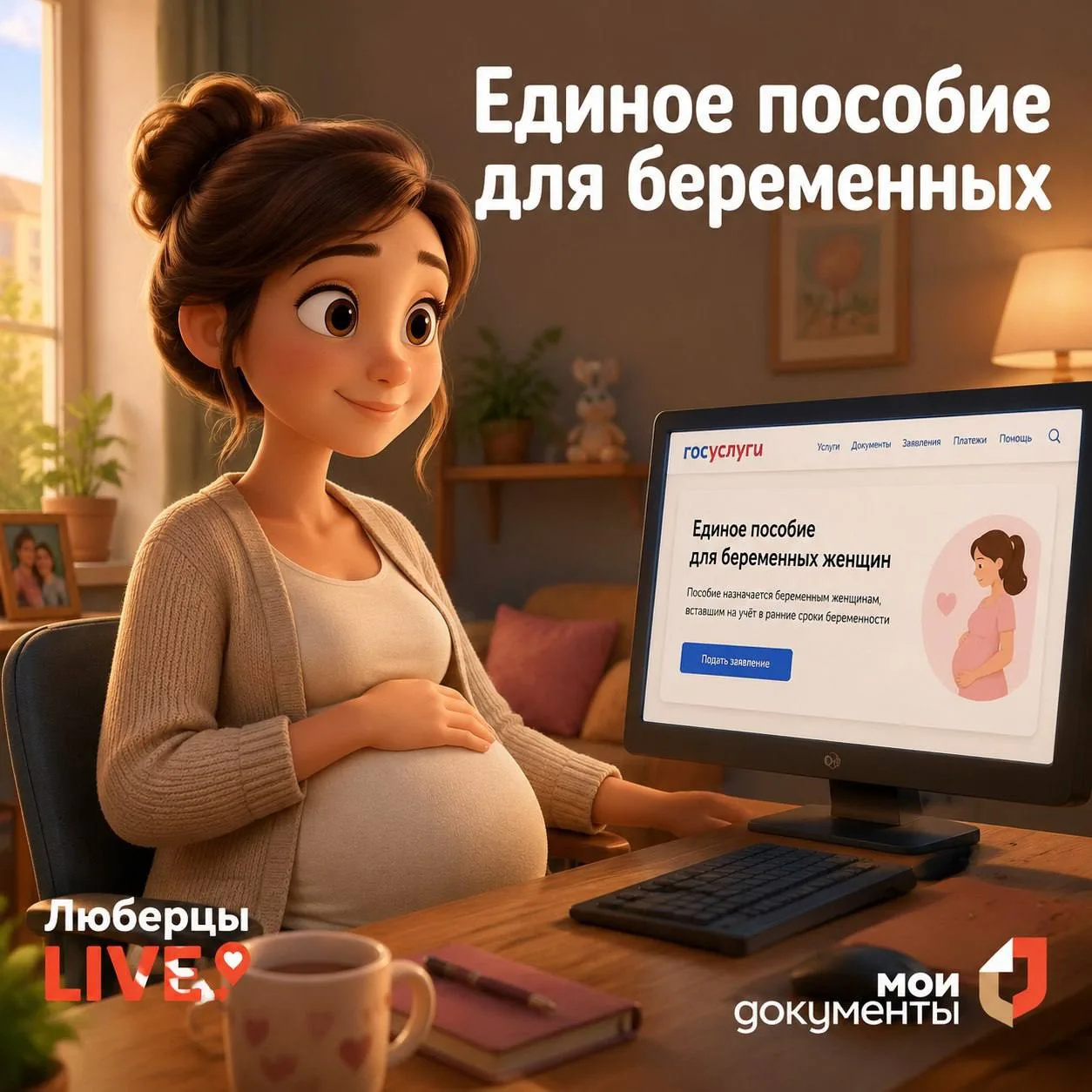 Единое пособие для беременных
 
✅ Главное условие – встать на учёт в медицинской организации в первы