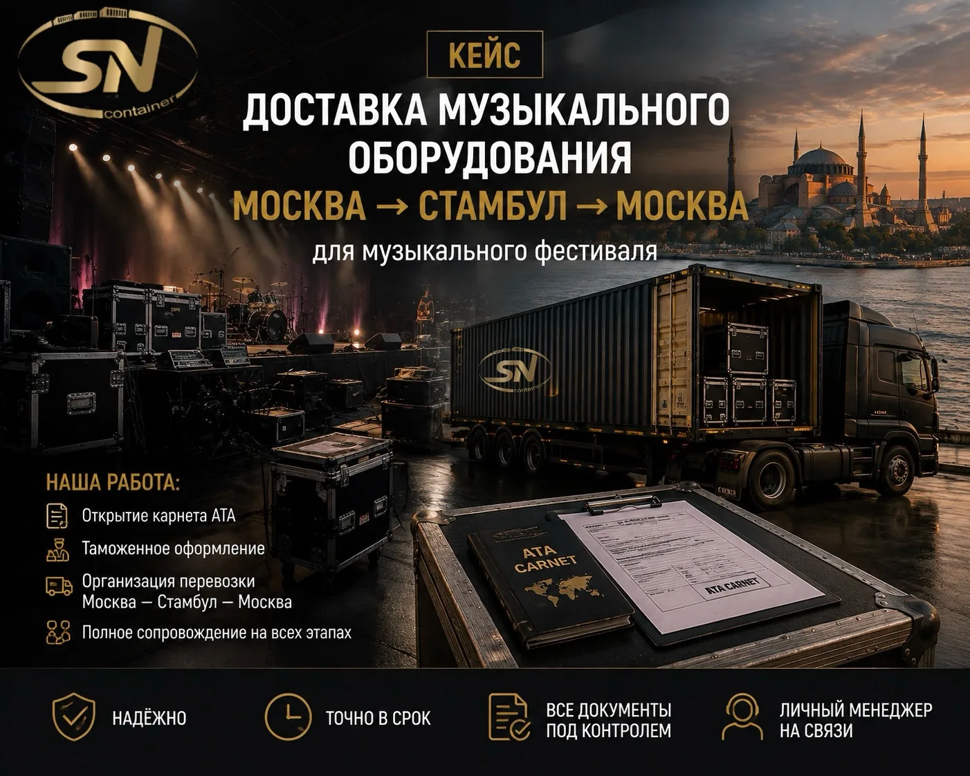 🎶 КЕЙС: музыкальное оборудование Москва → Стамбул → Москва