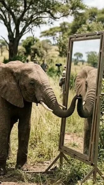 🐘 Слоны способны узнавать себя в зеркале