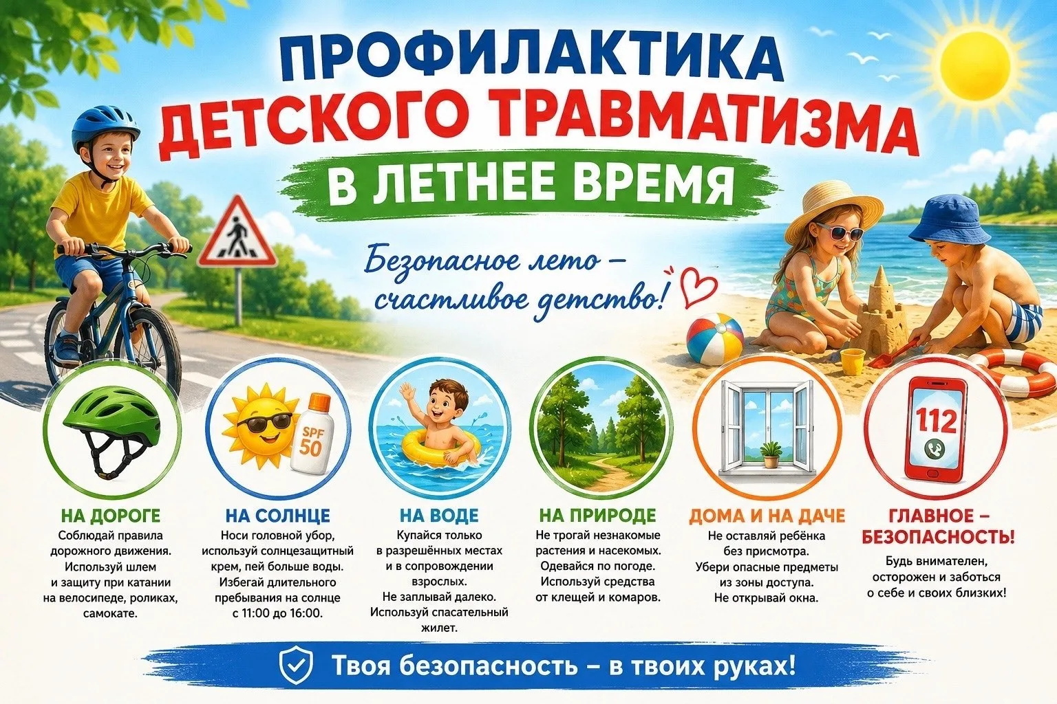 ☀️ Лето — время прогулок, игр и новых впечатлений, но именно в этот период растёт риск детского трав