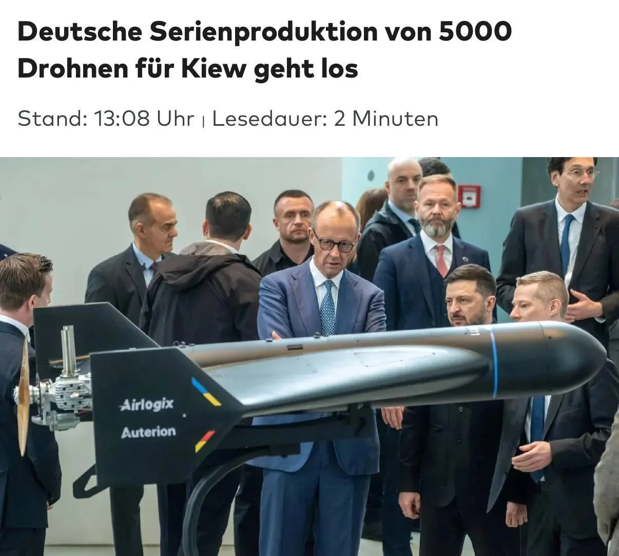 ⚡ ️В Германии начали серийное производство 5 тысяч дронов для Украины, — Welt.