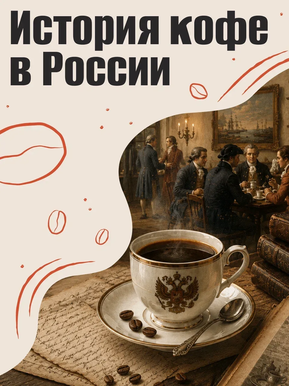 От царского «заморского снадобья» до главного ритуала городских кофеен 📜