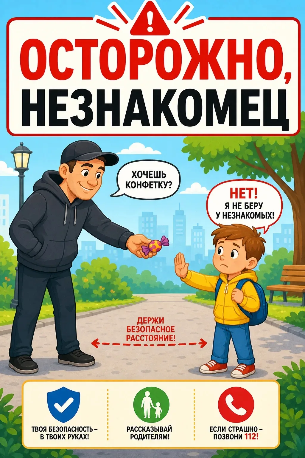 ПРАВИЛА БЕЗОПАСНОСТИ: 
как вести себя с незнакомцами
❗️❗️❗️❗️❗️
Дорогие друзья! Это очень важная инф