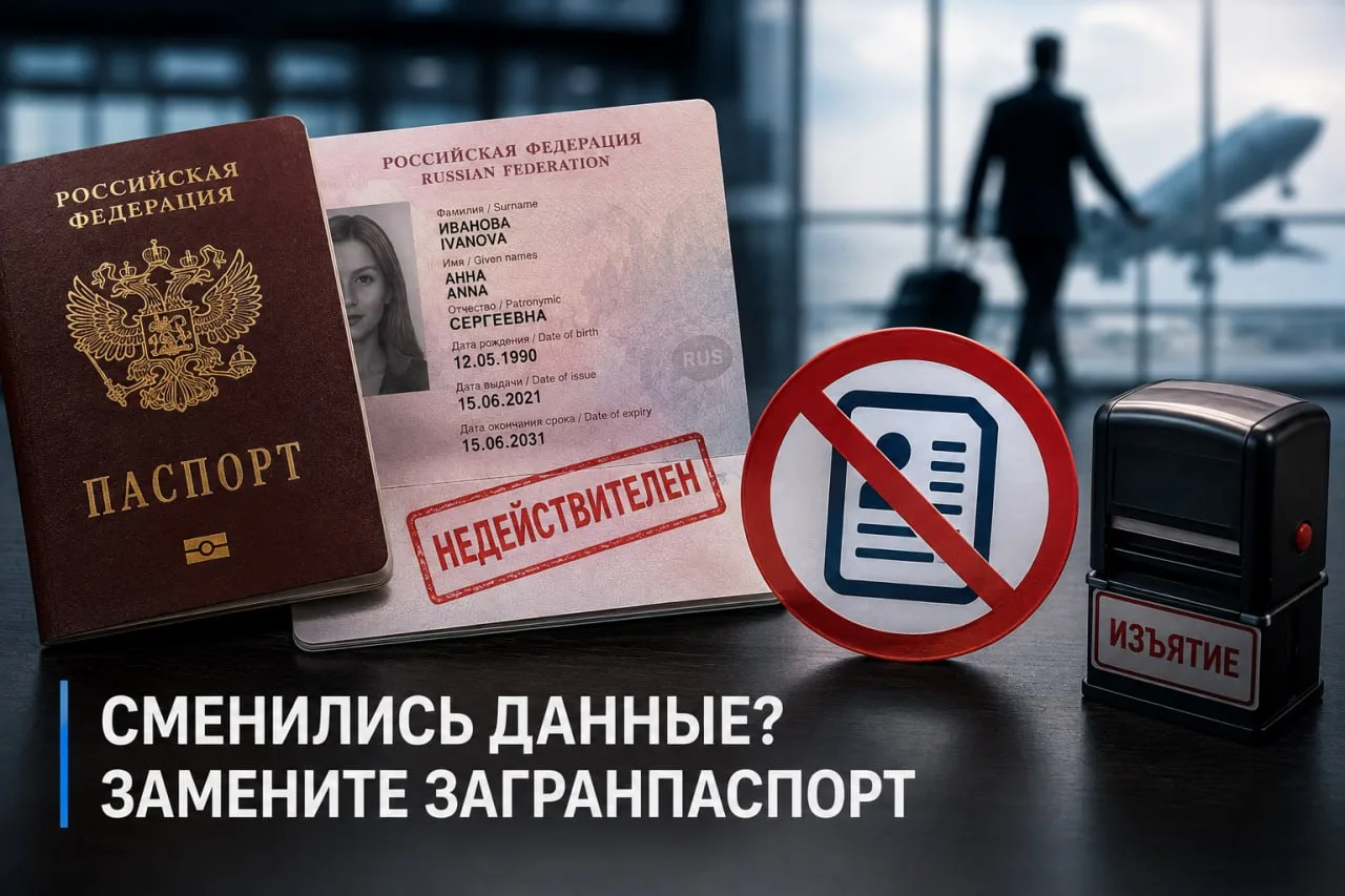 ❗️Почему не стоит ездить по старому загранпаспорту после смены фамилии или иных персона...
