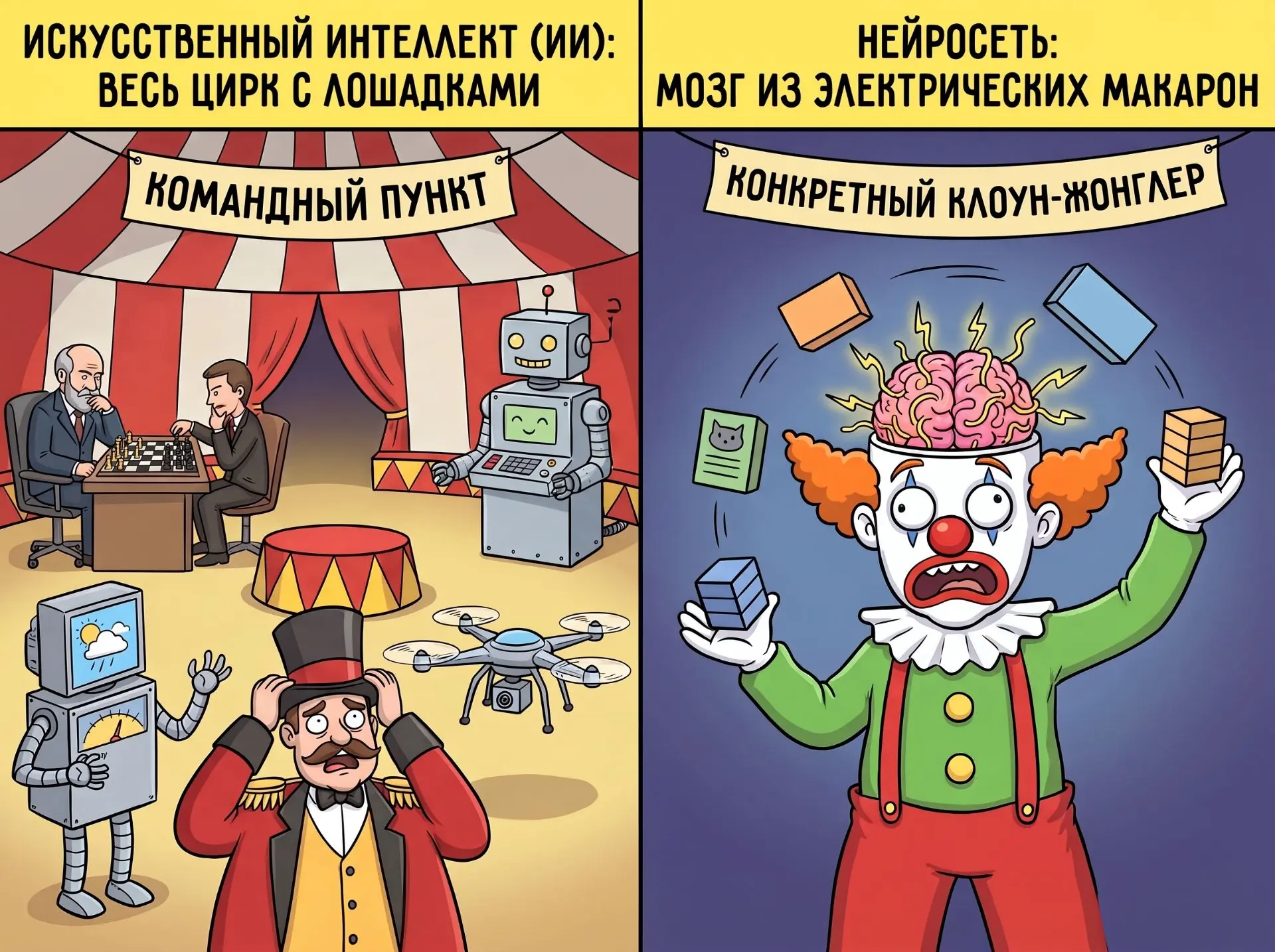В чём разница между искусственным интеллектом и нейросетью? 🤔