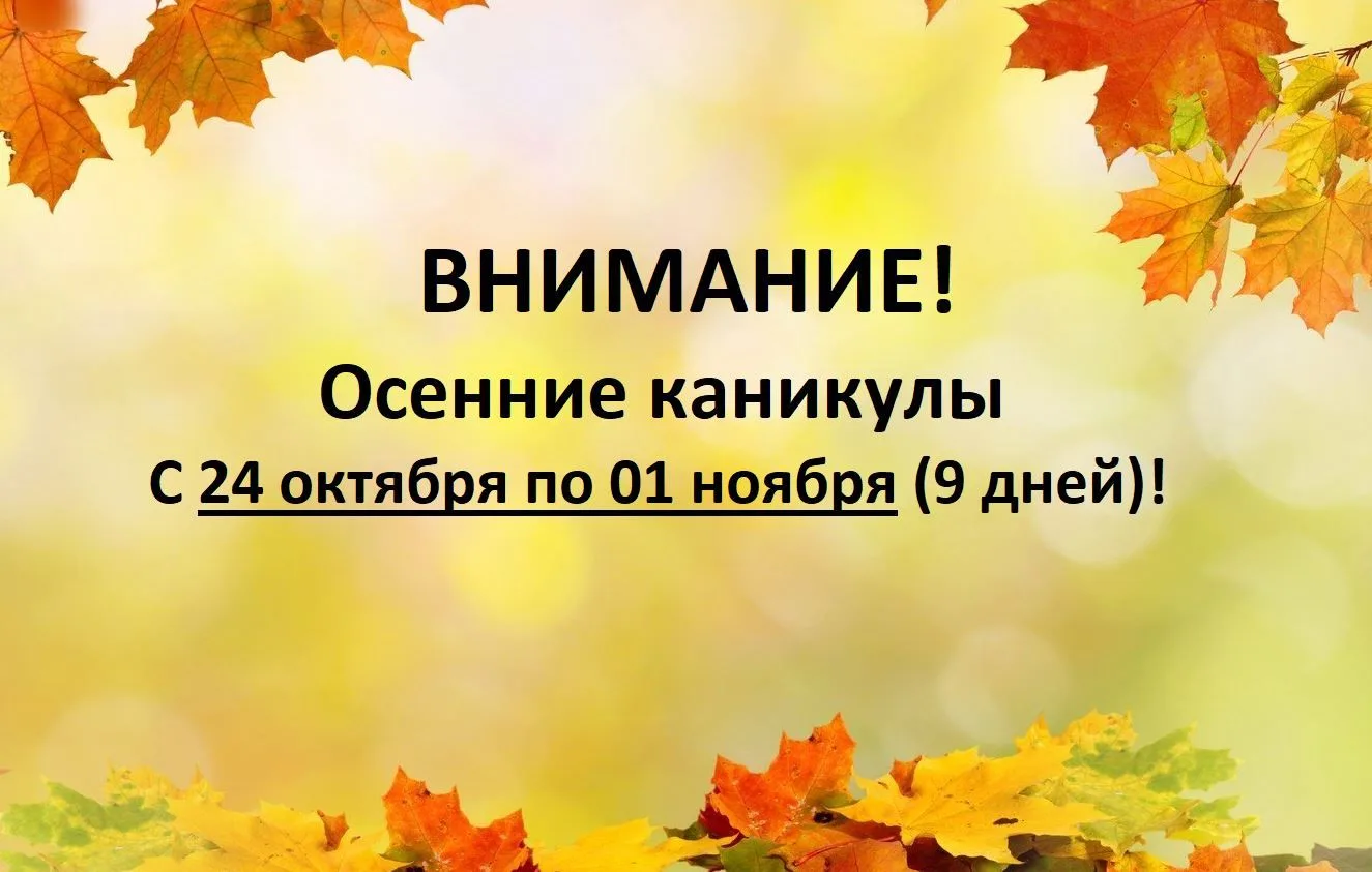 Внимание❗️ Скоро осенние каникулы!🍁 Осталось две недели учёбы, есть еще немного времен...