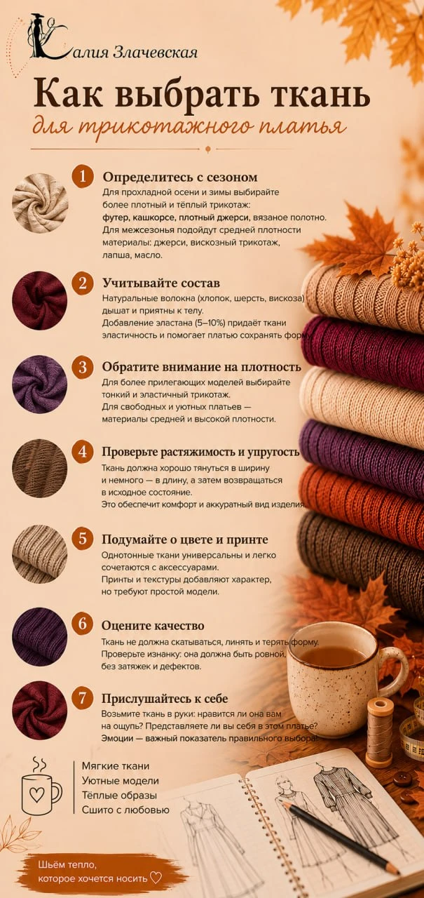 А ткань уже хочется потрогать… 🍂