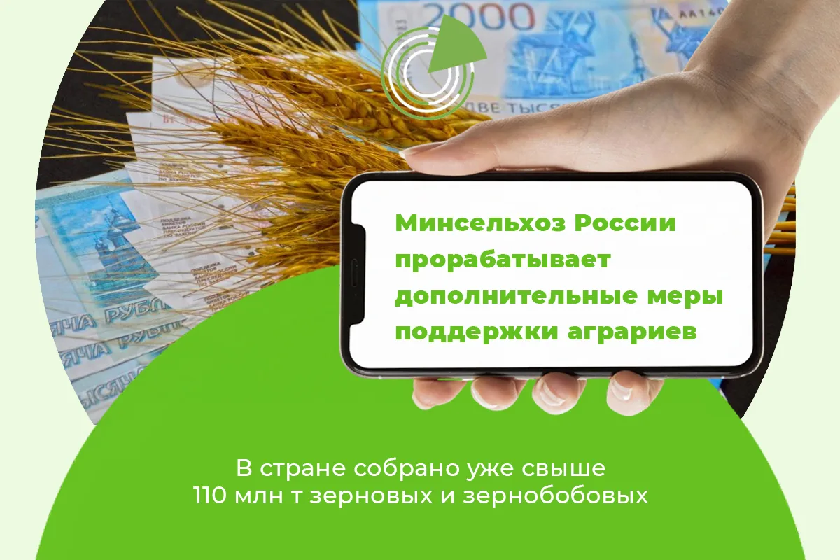 МИНСЕЛЬХОЗ РОССИИ ПРОРАБАТЫВАЕТ ДОПОЛНИТЕЛЬНЫЕ МЕРЫ ПОДДЕРЖКИ АГРАРИЕВ