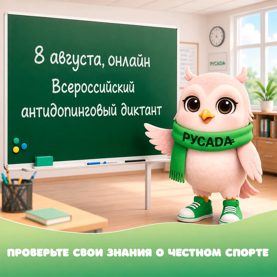 ✔️ Уже в эту субботу пройдёт ежегодный всероссийский антидопинговый диктант от РУСАДА.