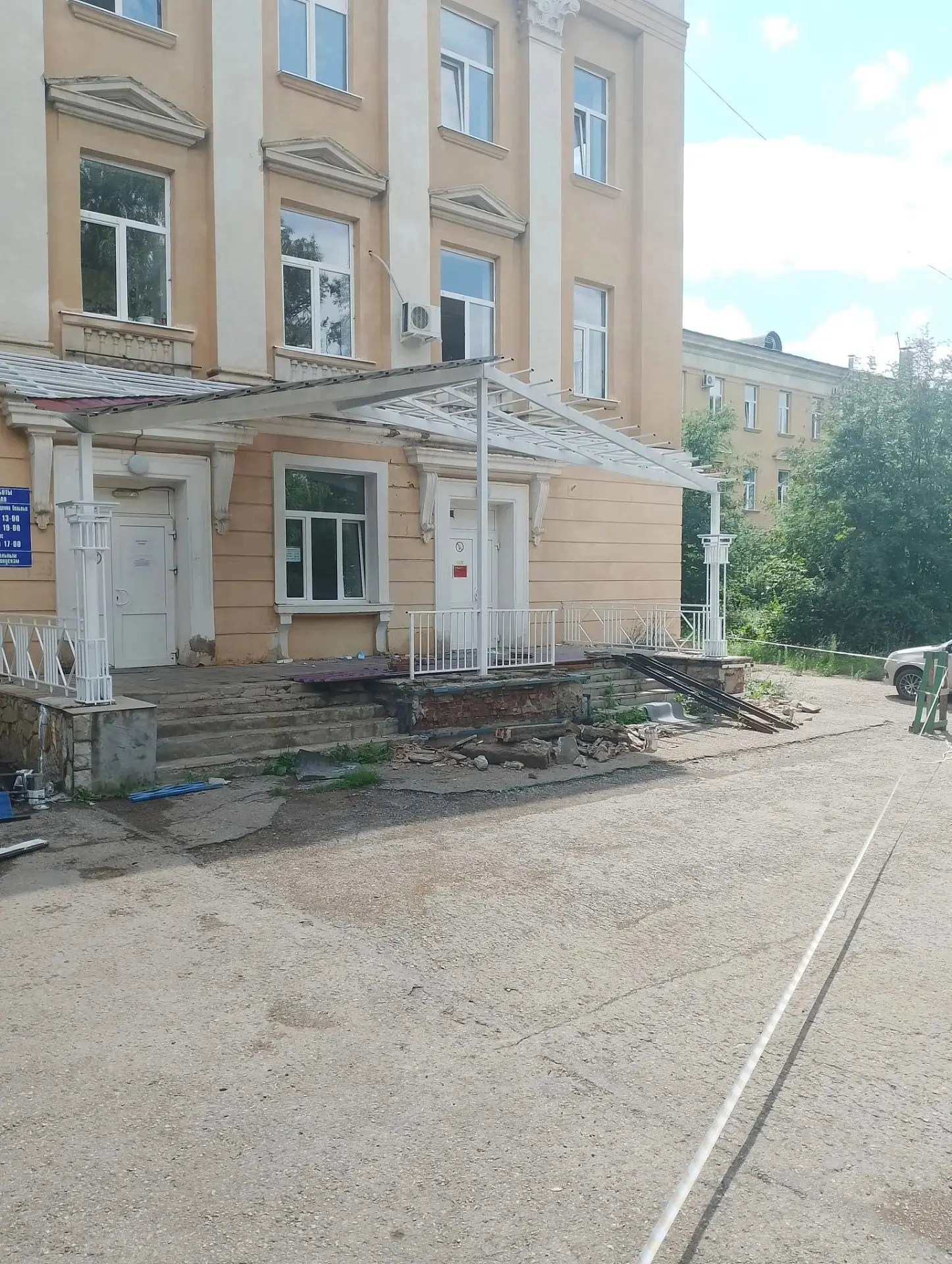 Уважаемые пациенты и посетители Городской больницы № 1!
Сообщаем вам, что на входной группе хирургич