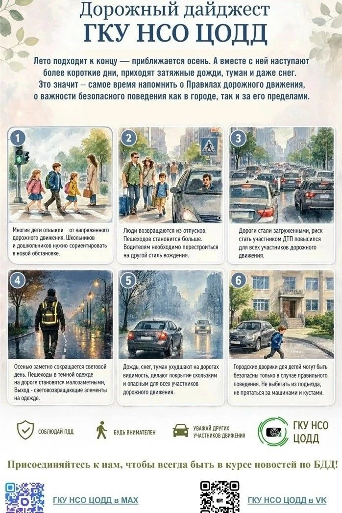Дорожный дайджест 🚦Дорогие друзья! Лето постепенно уходит, а вместе с ним — и длинные ...
