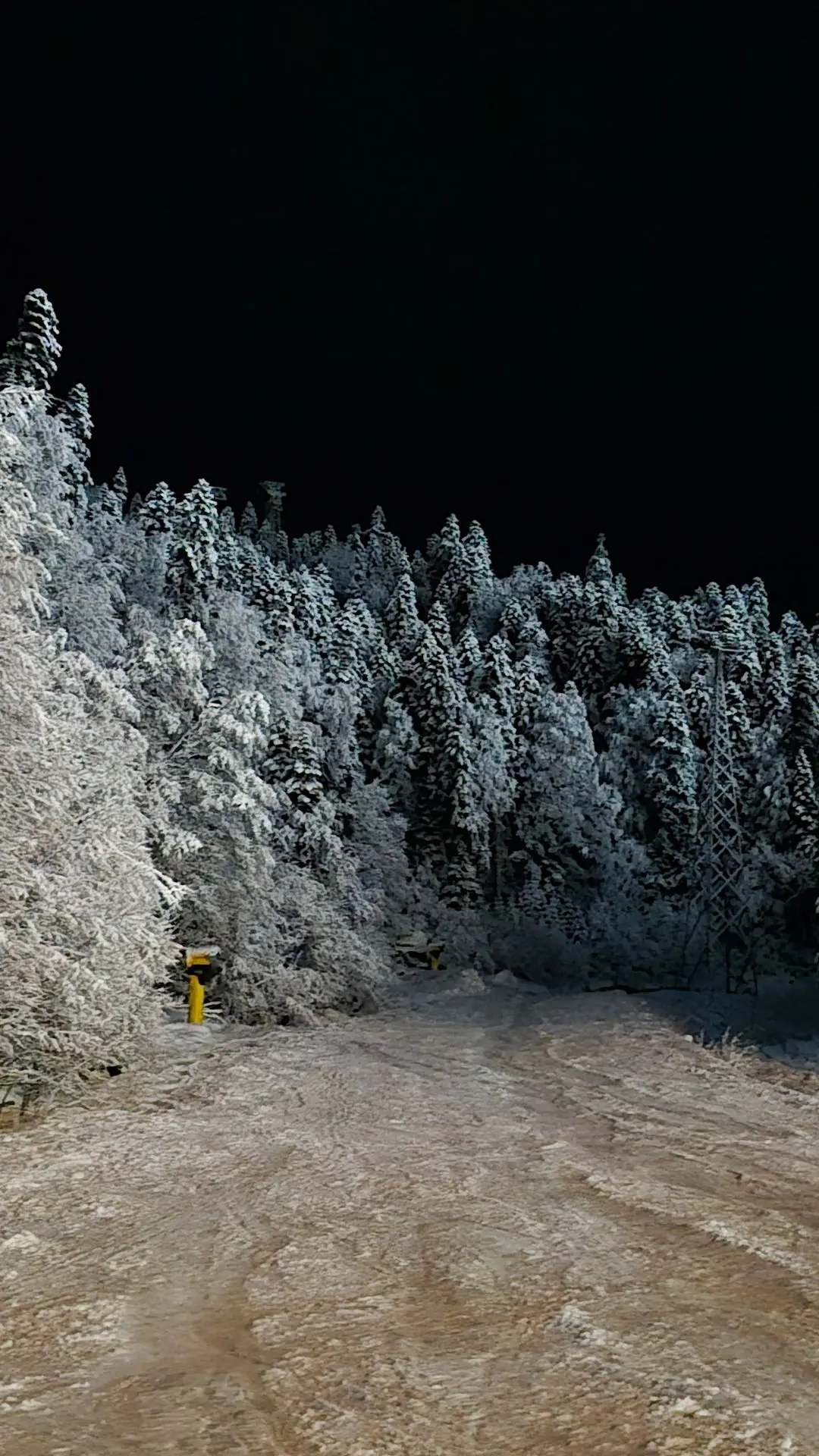 😍 Ночной снежный Домбай. Доброй ночи, Друзья!  📸 Фото: BRUSNIKA TRAVEL  • Наша группа ВК • Наш канал