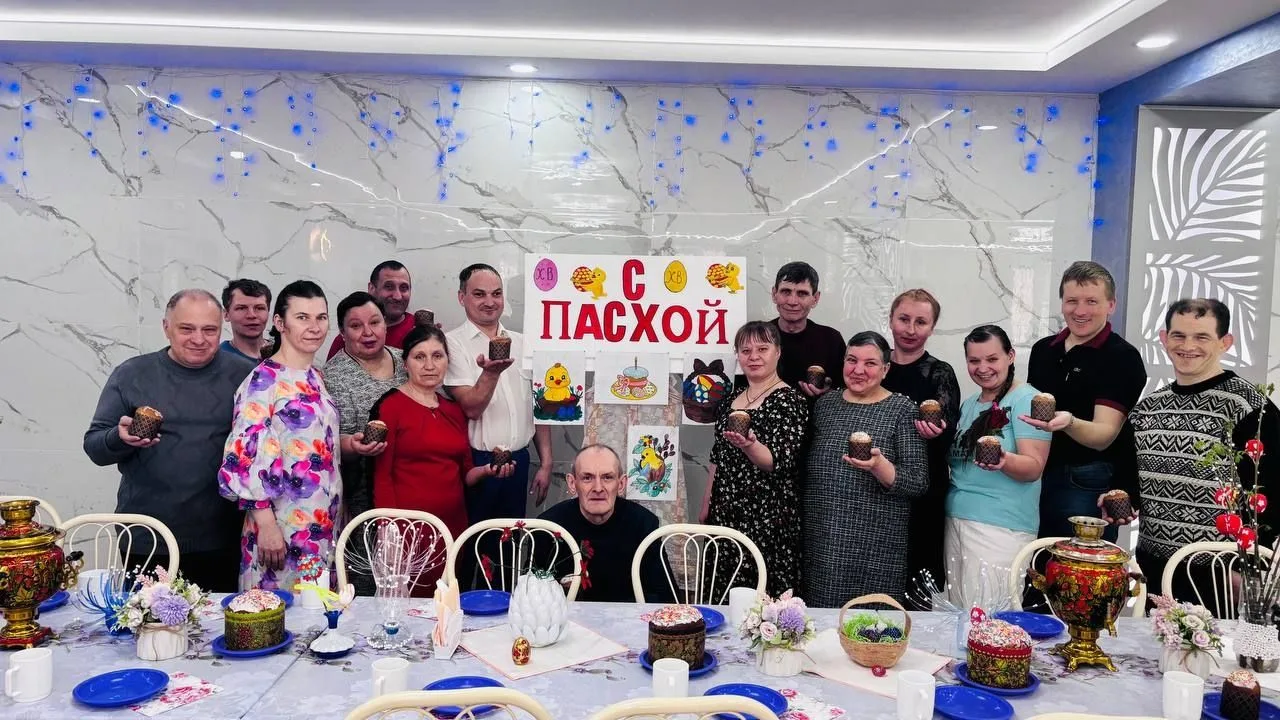 💥В Щигровском доме социального обслуживания отметили Светлое Христово Воскресение.   💥Сотрудники и п