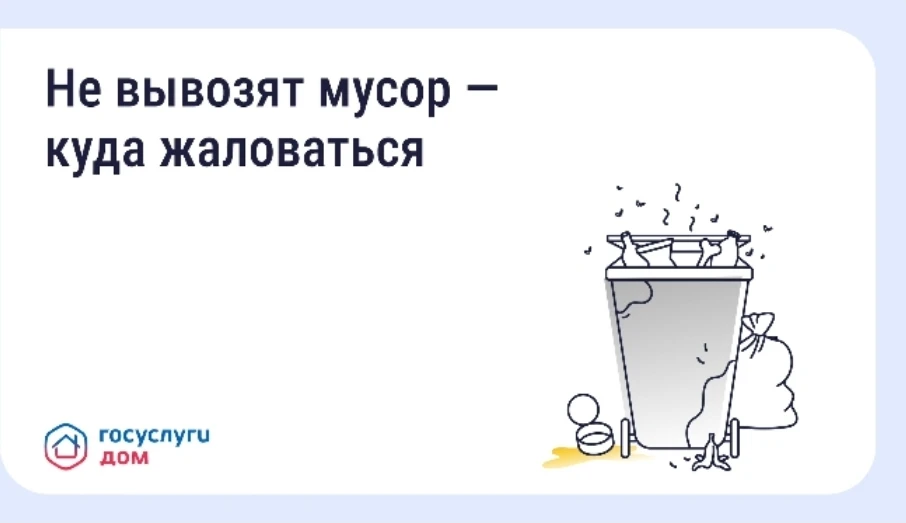Что делать, если вовремя не вывозят мусор? Восстановите порядок с помощью телефона и «Г...