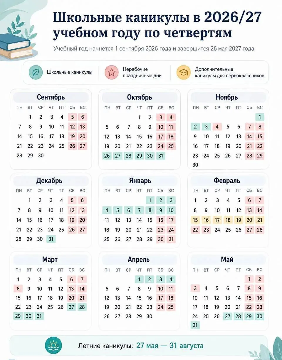 🍁 Учебный год только начался, а мы уже считаем дни до каникул