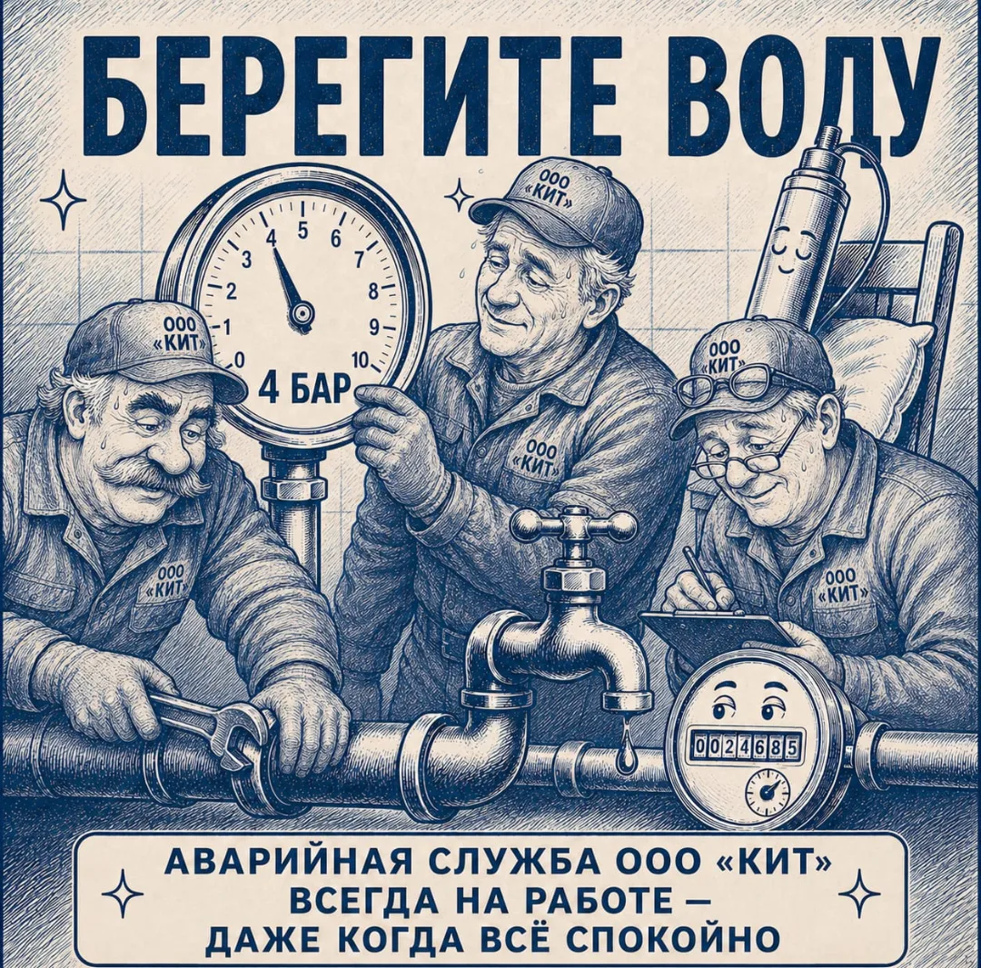 🙋🏻Система водоснабжения работает в штатном режиме. Давление выходного дня  стабильное...