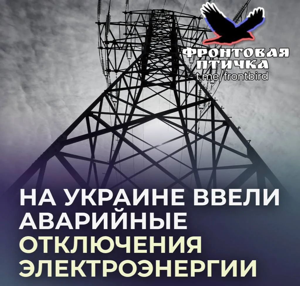 ⚡️🐈На Украине началось аварийное отключение света.