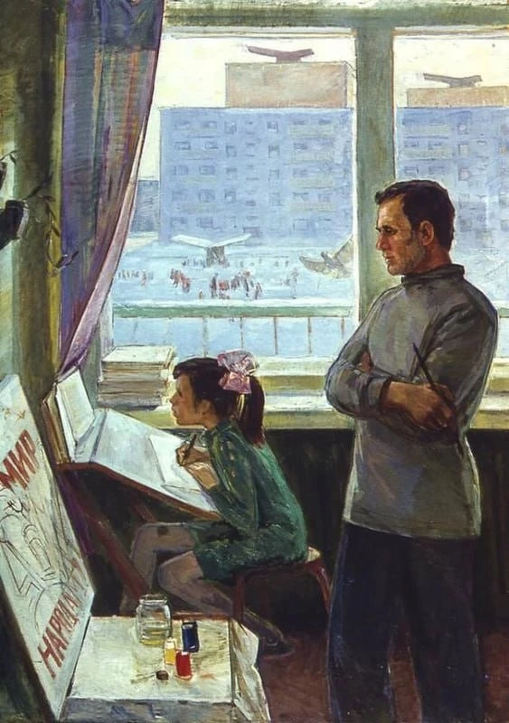 «30 мирных лет», 1975 год. Художник — Варламов Виктор Матвеевич.