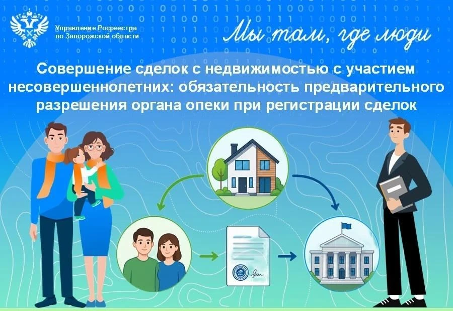 Росреестр по Запорожской области рассказал о сделках с участием несовершеннолетних