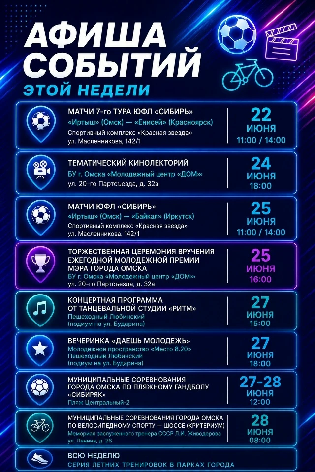 На этой неделе наш город ждёт настоящий спортивный и молодёжный драйв! 🪩

⚡️Мы подготовили насыщенн